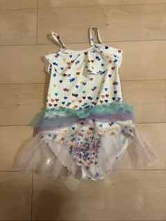 女の子用ハート柄ワンピース水着