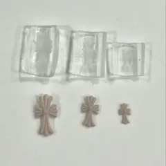 シリコンモールド クロス型 クロムパーツ クロムモールド