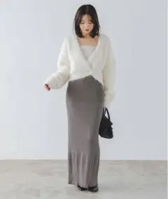 25AW NOBLE リブニットタイトスカート