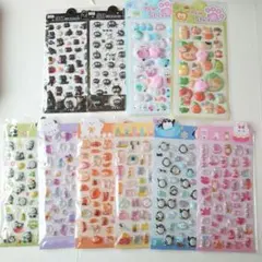 可愛い動物・食べ物の3Dシールセット