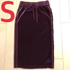 adidasOriginalsベロアスカートSレディースWINE