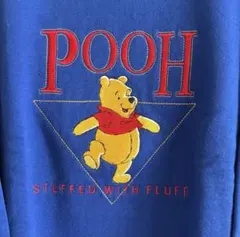 Disney vintage Pooh くまのプーさん 刺繍 スウェット 古着