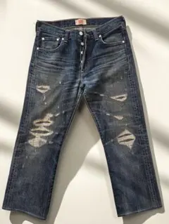 最終価格 キムタク着 リーバイス 501フェイデッドブルーリペアード 30