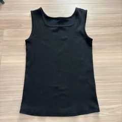 ブラックリブタンクトップ Mサイズ