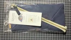 新品未使用　HIMEMO　ワイドオープンペンポーチ　ワイド　ネイビーのサムネイル