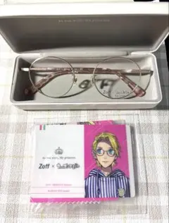 来栖翔　zoff メガネ　レンズ度無し　コメントカードとメガネ拭き付き うたプリ 来栖翔 Zoff 眼鏡 メガネ - メルカリ