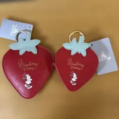 ディズニーストア　ミニーちゃん　いちご　マルチケース　パスケース