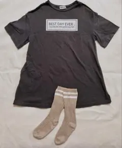 ブリーズ　Tシャツワンピ　ロゴ　シンプル　クール