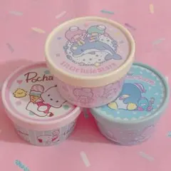 サンリオ カップアイス型ケース 小物入れ キキララ ポチャッコ タキシードサム