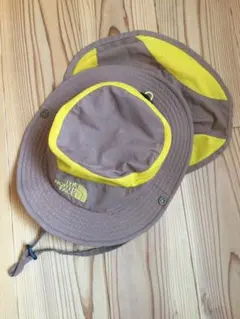 THE NORTH FACE キッズ帽子 ブラウン/イエロー