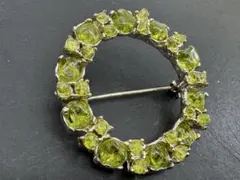 M5341 天然石　ブローチ　ヴィンテージ アクセサリー