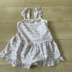 花柄女の子用ワンピース水着 100サイズ