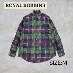 90s ROYAL ROBBINS　フランネルシャツ　Mサイズ　マルチチェック