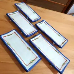 長角皿　高台付き 5枚セット