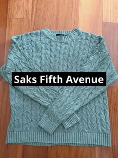90s 古着 Saks Fifth Avenue ニット　ライトグリーン　XLのサムネイル