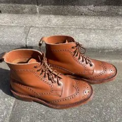 Tricker's ブラウン ウィングチップシューズ　UK6（25cm）TAN Tricker's ブラウン ウィングチップシューズ UK6（25cm）TAN - メルカリ