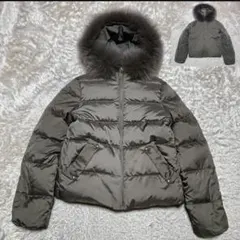 グリーンレーベルリラクシング　リバーシブル　ダウンジャケット　フォックスファー