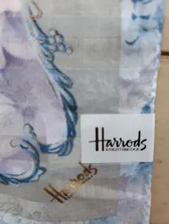 Harrods 大判ハンカチ 花柄 ブルー系のサムネイル