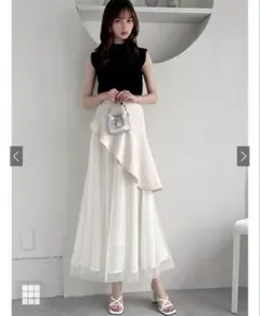 チュールロングスカート