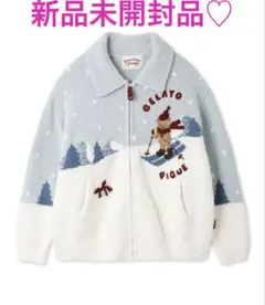 ジェラートピケ 【HOLIDAY】スキーベアジャガードカーディガン