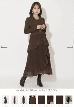 AND COUTURE ジャケットレイヤードプリーツワンピース