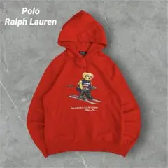 ラルフローレン　パーカー　ポケット ポロベアー　スキー　レッド　現行　QR M