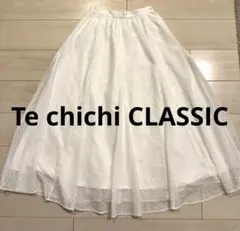 【美品】Te chichi CLASSIC レースフレアスカート ホワイト 春夏のサムネイル
