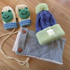 子供用 ニット帽＆マフラー＆手袋セット