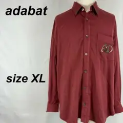 adabat y2k ワインレッド 長袖シャツ ゴルフ XL 大きめ ゆったりのサムネイル