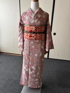 小紋 着物 長襦袢　名古屋帯　帯締め帯揚げのフルセットのサムネイル
