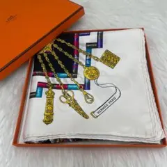 エルメス　HERMES カレ90 Petite main　お針子ホワイト