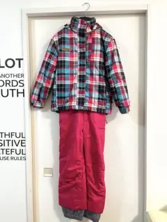 Dreamfly スキーウェア　上下セット　チェック柄　子供用