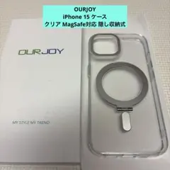 OURJOY iPhone 15 ケースMagSafe対応 隠し収納式