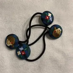 お値下げ　ファミリア　ヘアゴム　サイズS XBチェック