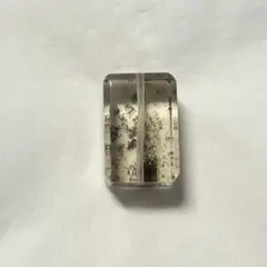 天然石 ガーデンクォーツ パーツ 高品質 庭園水晶 貫通穴あり 高透明 長方形