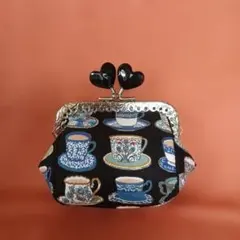 ティーカップ柄 がま口