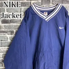 NIKE ナイロンジャケット プルオーバー 90s 白タグ リブデザイン hl8