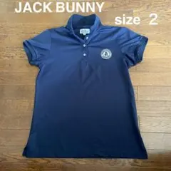 Lサイズ相当】Jack Bunny!! ジャックバニー ポロシャツ ネイビー