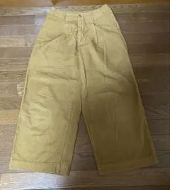 コーデュロイ ワイドパンツ　マスタード　Lサイズ