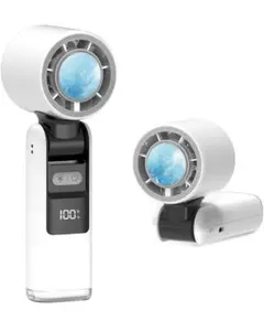 手持ち扇風機 5000mAh大容量バッテリー 冷却プレート付き ハンディファン