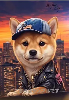 柴犬 犬 パネル生地