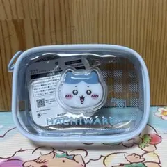 ちいかわぷっくりクリアミニポーチ　ハチワレ