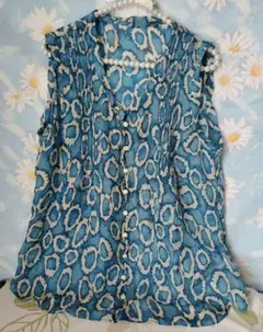 TOMORROWLAND collection 総柄シルクノースリブラウス