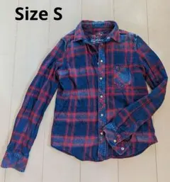 ティーエムティー 　チェック柄 　メンズSサイズ　古着