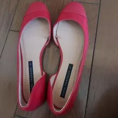 ZARA TRAFALUC フラットシューズ レッド 37