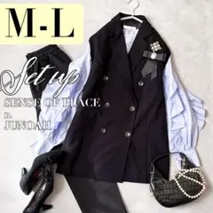 ジレ セレモニーセット ママスーツ M L 卒園式 卒業式 入学式入園式 G5