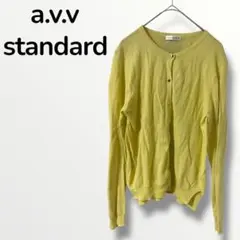 a.v.v standard アーヴェヴェ　カーディガン　長袖　イエローのサムネイル