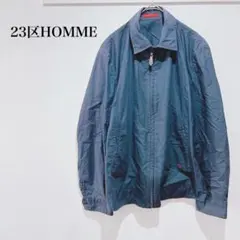 23区HOMME 長袖ジャケット 綿100% カジュアル シンプル 無地 黒のサムネイル