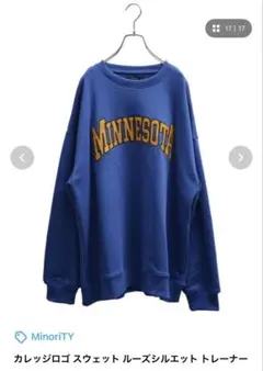 MINNESOTA ロゴ入り ルーズフィットスウェットのサムネイル