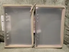 ダイソー A5 6リングファイル ベージュ　2点セット